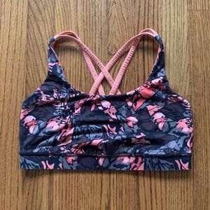 Lululemon Energy Bra 8 GUC Floral